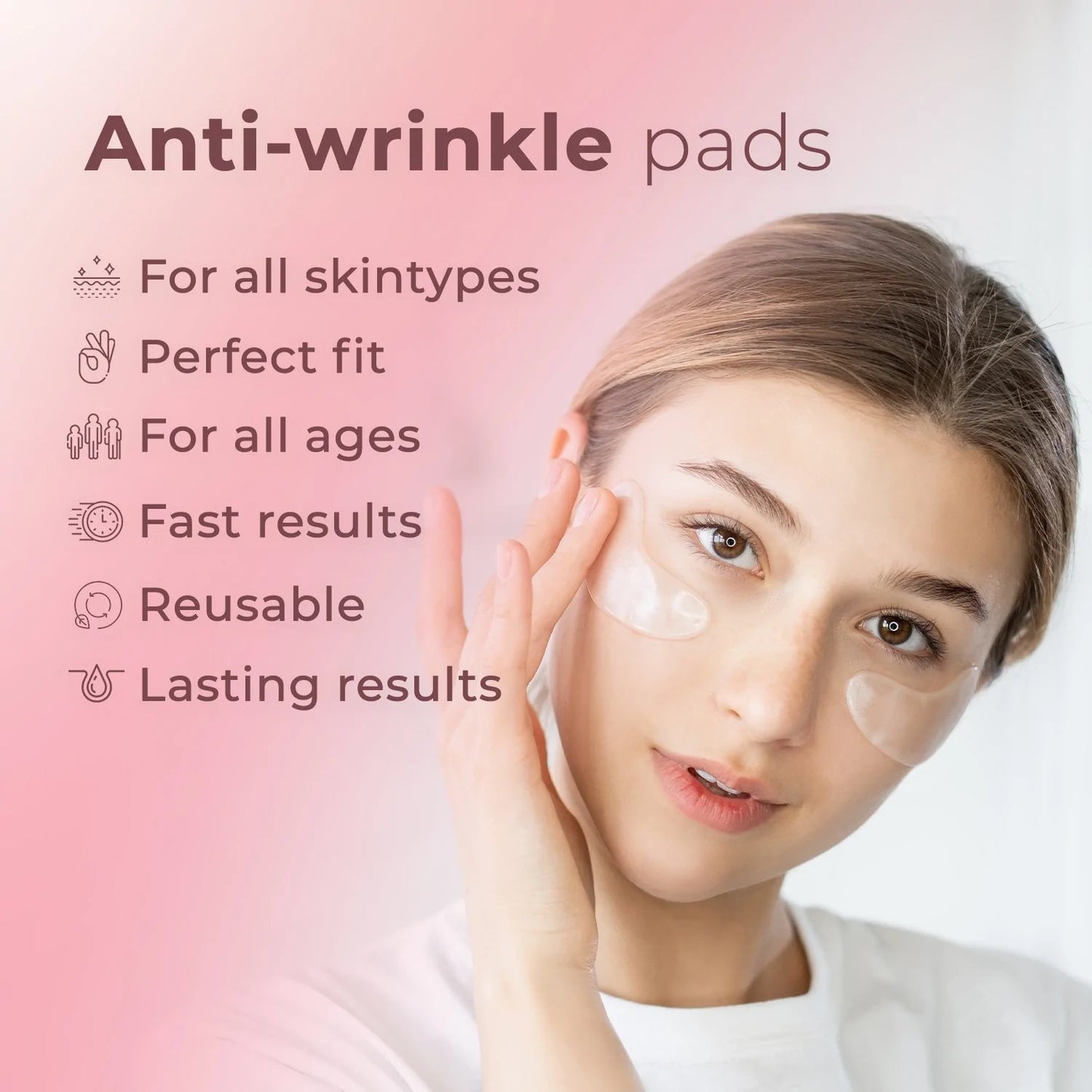 Reveal Firm, Smooth Skin – LUMIVO™ Anti-Wrinkle Pads for Your Youthful Transformation